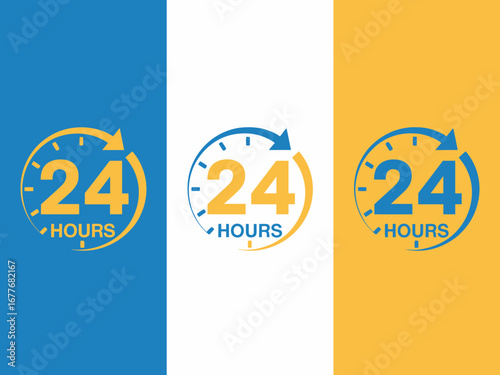 Vector twenty four hours service open available delivery support