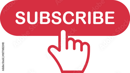 Subscribe button click vector illustration social media