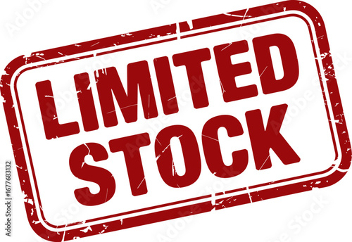 Limited stock red stamp vector image for sale promotion