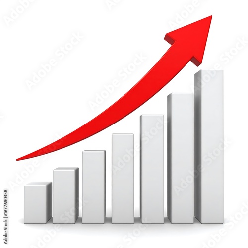 Free Download Growing bar graph with upward trend - GFXLoad