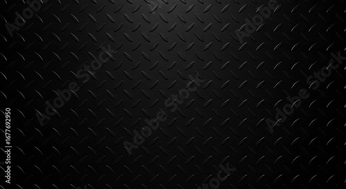 Diamond Plate Texture: A textured close-up view of a black diamond plate, showcasing its repeating pattern and rugged aesthetic.