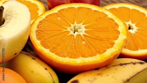 Vibrant assortment of fresh, juicy citrus and tropical fruits