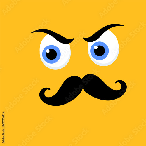 Angry Suspicious Emotion Sticker Face