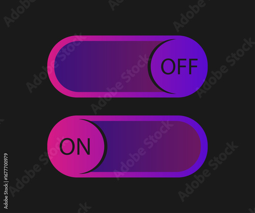 On Off Button Design App Interface