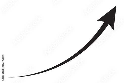 curved arrow right direction vector sign . isolated transparent. EPS 10