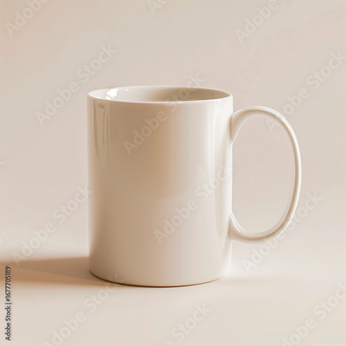 Taza blanca de cerámica