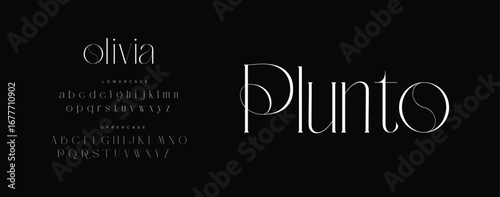 Olivia Beauty fashion typography elegant minimalist serif italic fonts decorative wedding vintage retro logos. Minimal luxury font alphabet logo. vector illustration