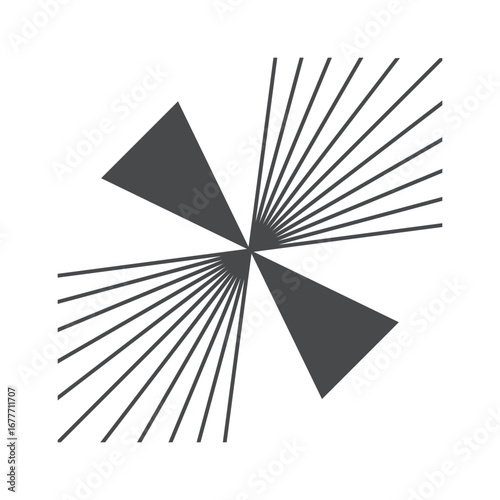 Burst effect mid century figure