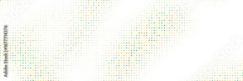Soft multicolor halftone dots diagonal gradient background with subtle cmyk pastel texture and airy white space ideal for clean banners posters web headers and templates.