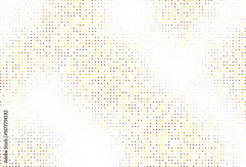Abstract halftone dots background with orange yellow gradient pixel texture retro minimal style digital modern design artistic surface creative pattern graphic backdrop