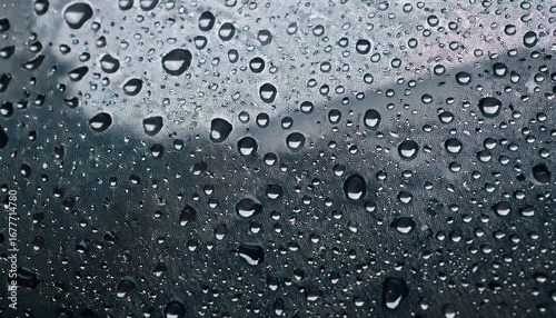 Wallpaper Mural a close up view of a textured surface with droplets of water creating a mesmerizing pattern under a rainy atmosphere Torontodigital.ca