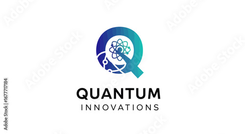 Innovative Quantum Logo Design for Business Branding in Modern Technology Environment