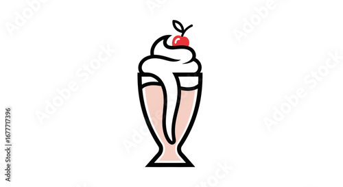 Delicious Dessert Creation, Ice Cream Sundae, Kitchen, Illustration, Bright Colors, Close-Up, Sweet Indulgence
