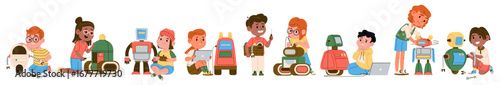Children Building Robots Together