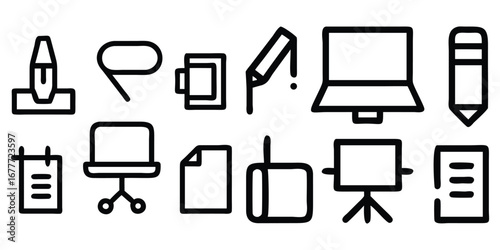 Set of repair tools vector illustration with icons for technology and equipment