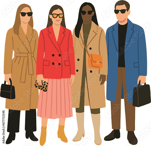 Milan, Italy – February Street style – Outfits following a fashion show at Milan Fashion Week – MFWFW