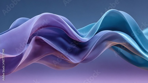   Blue-purple wave on blue-purple backdrop with light reflection