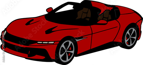 red convertible sports car