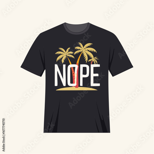 NOPE Summer Typography T-Shirt Design