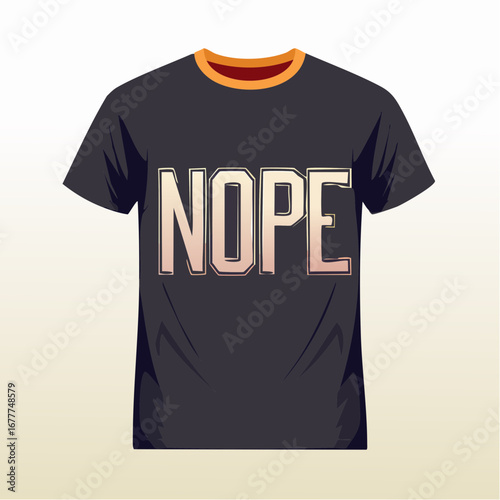 NOPE Grunge Typography T-Shirt Design