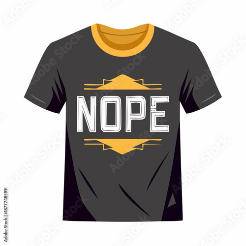 NOPE Grunge Typography T-Shirt Design