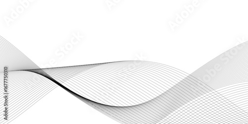 Abstract white and grey geometric smoky blend liens background. Gray and white abstract technology wavy curve lines background. Vector illustration.