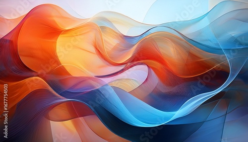 this image showcases a captivating assemblage of transparent layers in vibrant hues symbolizing depth and complexity in modern artistic expression