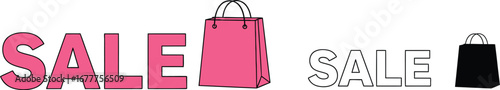 Sale shopping bags promotion discount offers and advertising