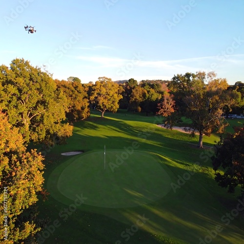 Autumn golf course vista