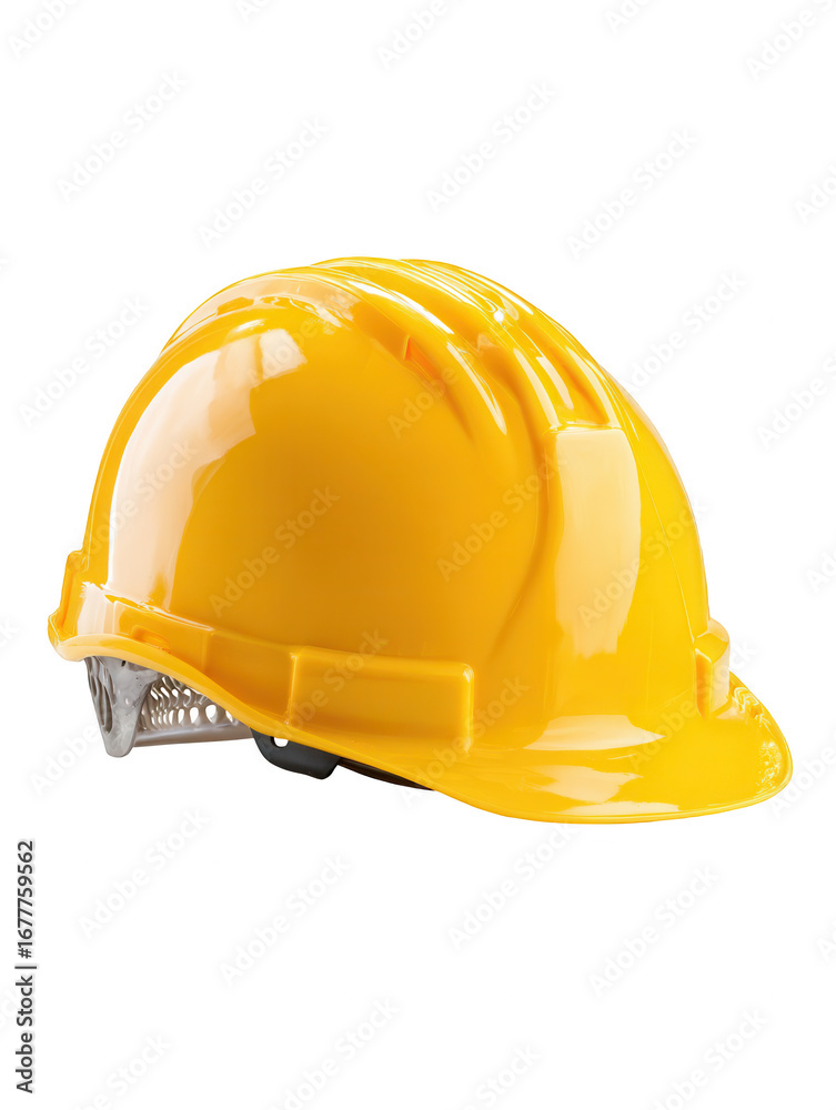 Fototapeta premium Yellow hard hat isolated on transparent background