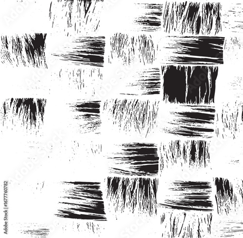 Vector brush stroke texture. Distressed uneven grunge background. Abstract distressed vector illustration. Overlay over any design to create interesting effect. Black isolated on white. EPS10