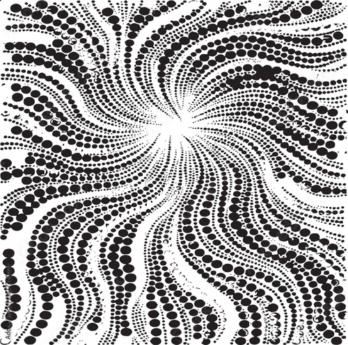 Circular starburst explosion texture. Distressed uneven grunge background. Abstract vector illustration. Overlay to create interesting effect and depth. Isolated on white background.EPS10.