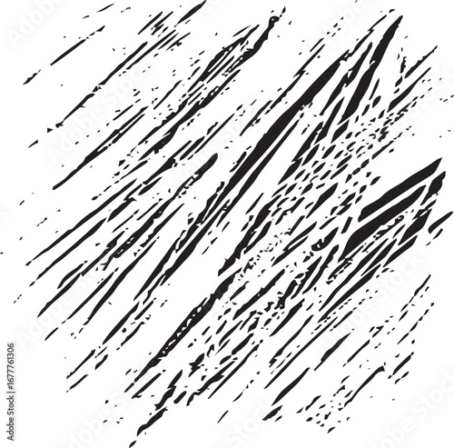 Vector brush stroke texture. Distressed uneven grunge background. Abstract distressed vector illustration. Overlay over any design to create interesting effect. Black isolated on white. EPS10