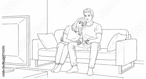 Couple playing video games together, enjoying leisure time, cuddling on sofa. Couple is engrossed in video games using controllers, relishing moments of togetherness, showing bond and friendship.