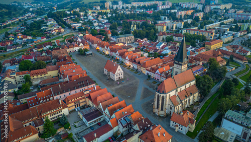 Sunset panorama of Bardejov in Slovakia