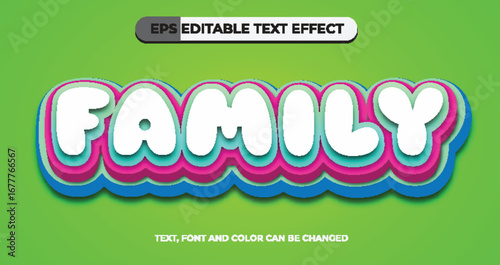 Family Editable Text Effect
