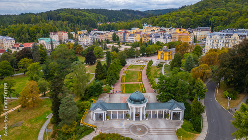 Foto Panorama view of Marianske Lazne in Czech republic