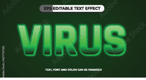Virus Editable Text Effect