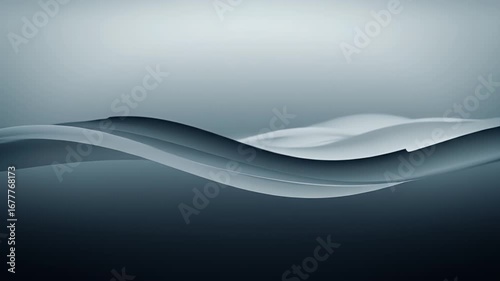 Ethereal Gradient Wave: A Slow, Silent Undulation Across a Muted Blue and Grey Expanse