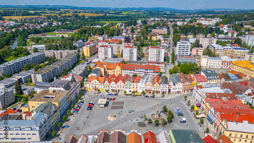 Foto Panorama view of Havlickovo namesti in Havlickuv Brod, Czech rep