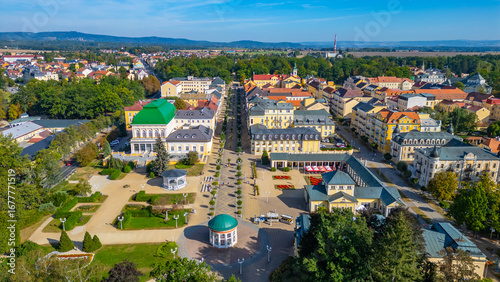 Panorama view of Frantiskovy Lazne in Czech republic