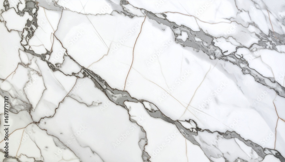 Fototapeta premium White Marble Texture with Natural Gray Veins – Luxury Stone Background天然グレー模様のホワイト大理石テクスチャ ― 高級感ある石材背景