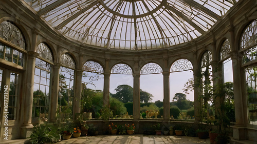 Window of a large Orangery from 1872 