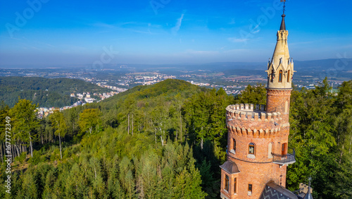 Quadro su tela Goethe's Lookout Tower in Karlovy Vary, Czech republic