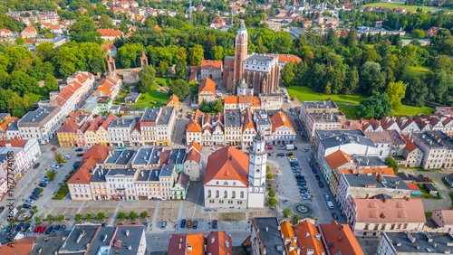Fotografie Panorama view of Paczkow, Poland