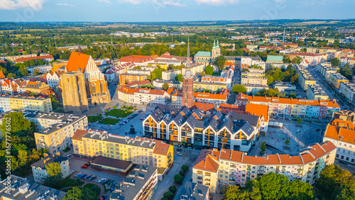 Fotografía Panorama view of Nysa in Poland