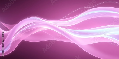 Wallpaper Mural An abstract image of a soft, flowing object in shades of pink, purple, and blue, with glowing highlights and light streaks. Torontodigital.ca