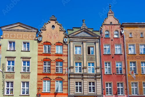 Colourful houses at Dlugi Targ square in Gdansk, Poland