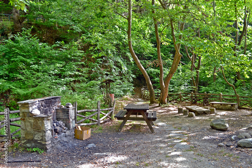 Park at Skepasmeno watterfall in Velventos village.