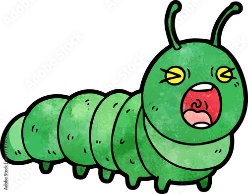 A Big, Sleepy Yawn from a Chubby Caterpillar